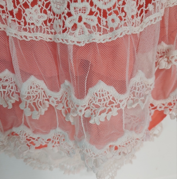 Jolt Crochet Tank Top from Buckle White/Cream and Coral Women's XS/S - Picture 6 of 7